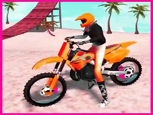 Gêm Motocross Beach Jumping Bike Stunt ar-lein