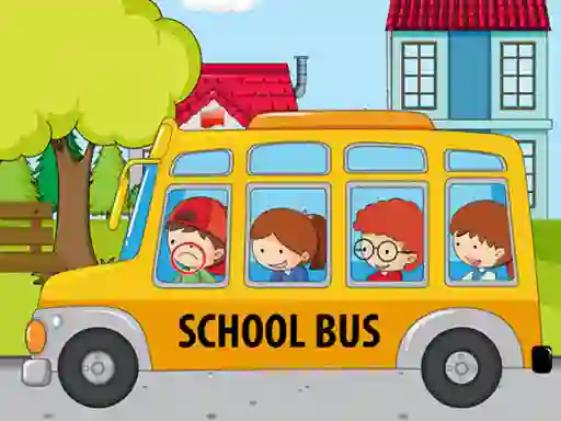Gêm School Bus Differences ar-lein