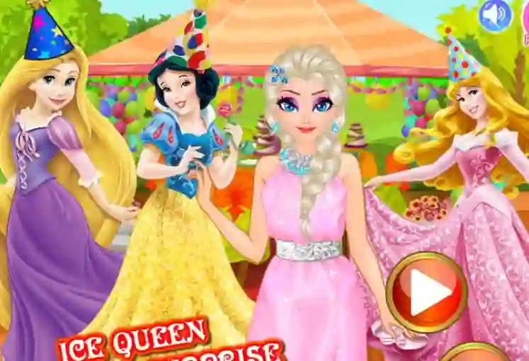 Gêm Ice Queen Birthday Surprise ar-lein