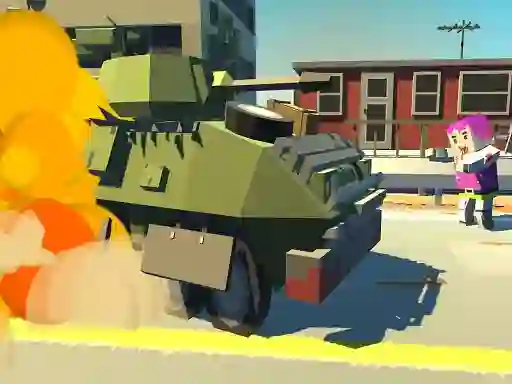 Gêm Tank vs Zombie ar-lein