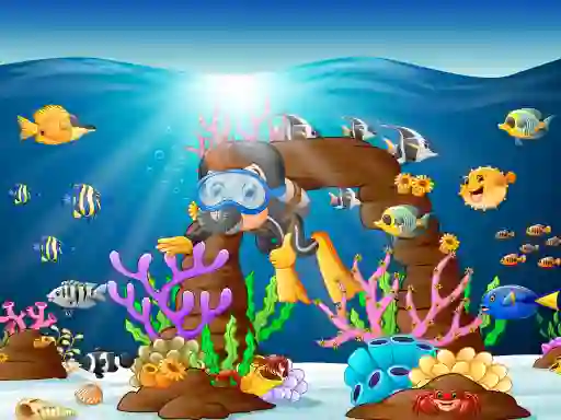 Gêm Water Dive 2D: Underwater Survival ar-lein