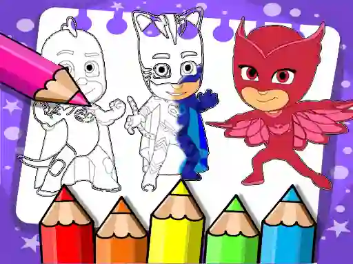 Gêm PJ Masks Coloring Book ar-lein