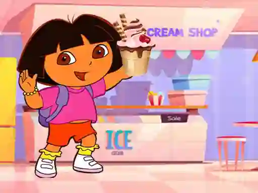 Gêm Ice Cream Maker With Dora ar-lein