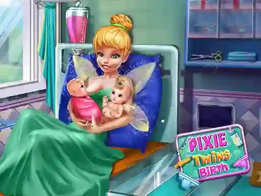 Gêm Pixie Twins Birth ar-lein