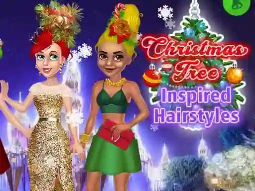 Gêm Christmas Tree Inspired Hairstyles ar-lein
