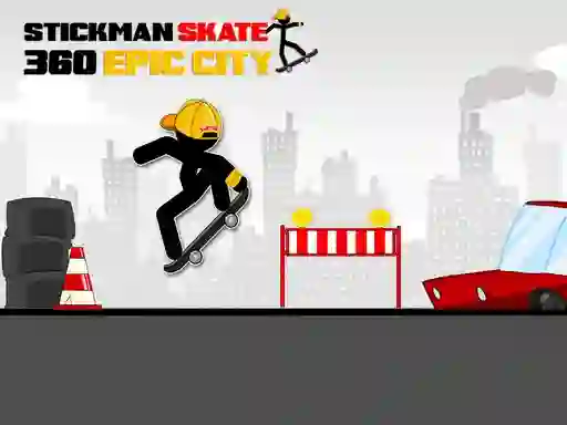 Gêm Stickman Skate 360 Epic City ar-lein