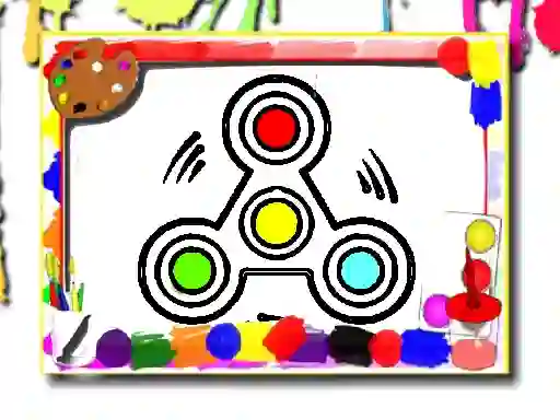 Gêm Fidget Spinner Coloring Book ar-lein