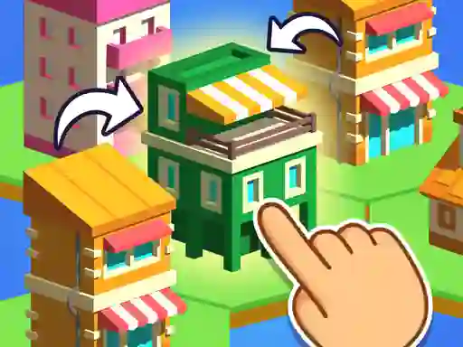 Gêm Crafty Town Merge City ar-lein