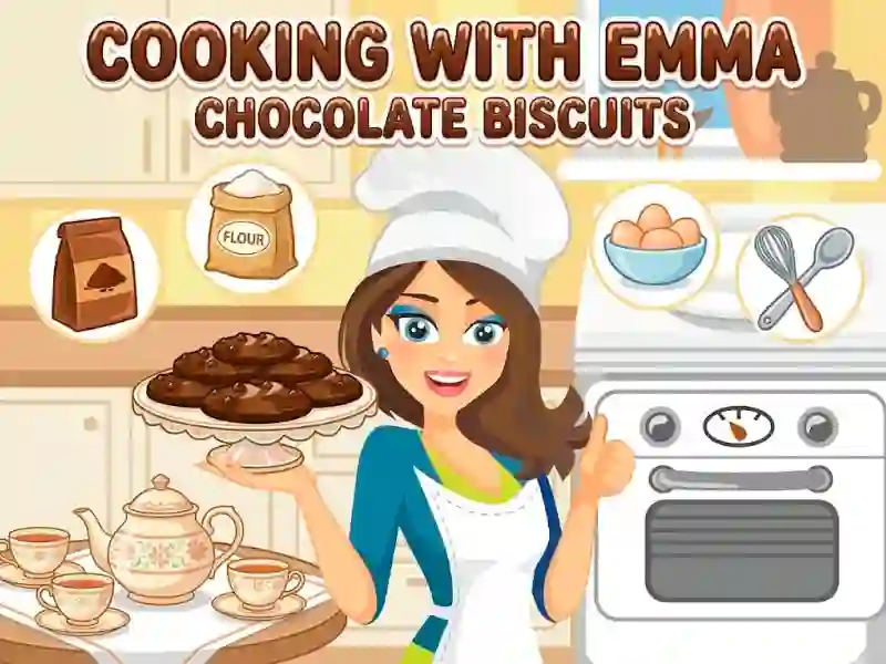 Gêm Cooking with Emma Chocolate Biscuits ar-lein
