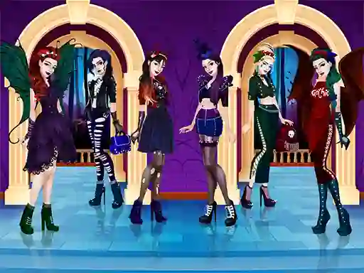 Gêm Gothic Dress Up ar-lein