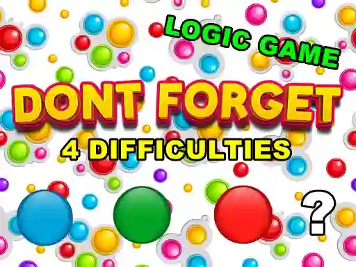 Gêm Dont Forget ar-lein