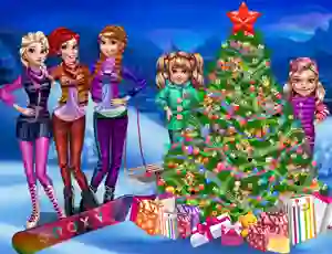 Gêm Princesses Christmas tree ar-lein