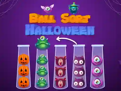 Gêm Ball Sort Halloween ar-lein