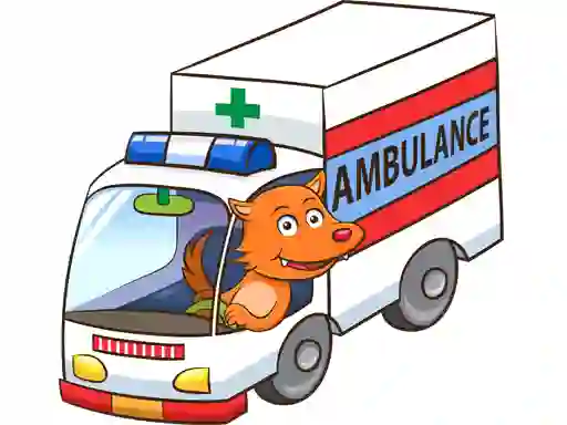 Gêm Cartoon Ambulance Puzzle ar-lein