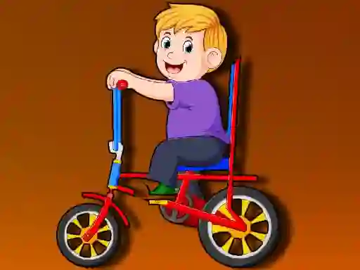 Gêm Cartoon Bike Jigsaw ar-lein