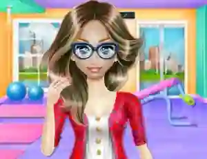 Gêm Nerdy Girl Fat to Fit ar-lein