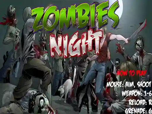 Gêm Zombies Night ar-lein