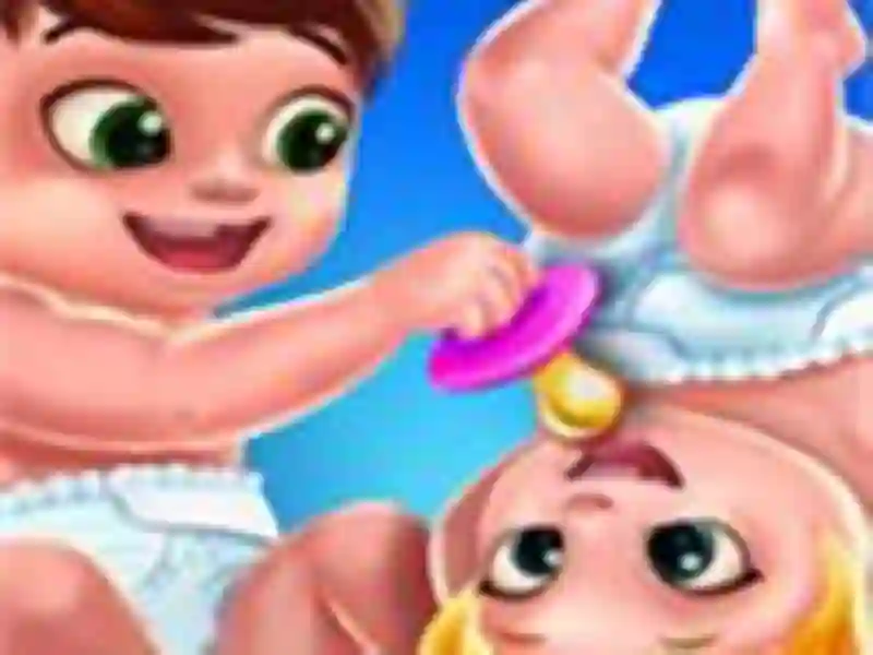 Gêm Baby Twins Caring Day ar-lein