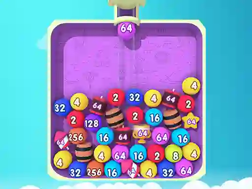 Gêm Bubble Merge 2048 ar-lein