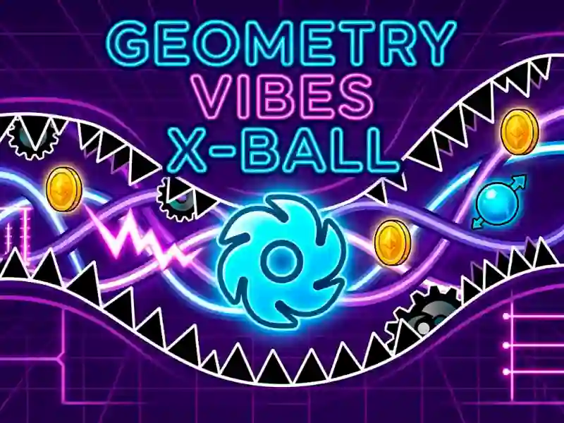 Gêm Geometry Vibes X-Ball ar-lein