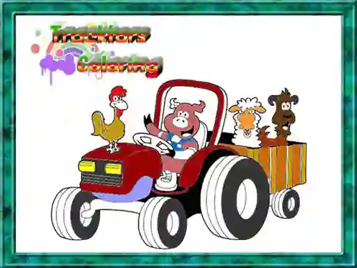 Gêm Tractor Coloring Pages ar-lein