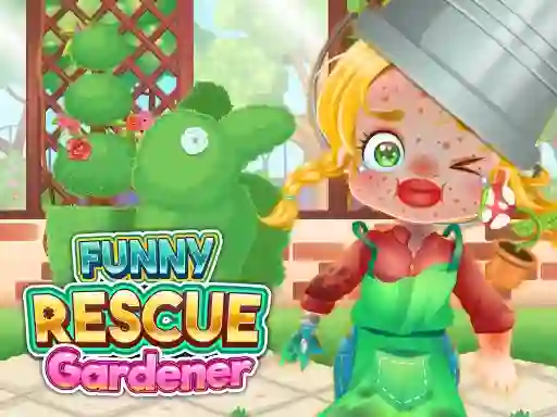 Gêm Funny Rescue Gardener ar-lein