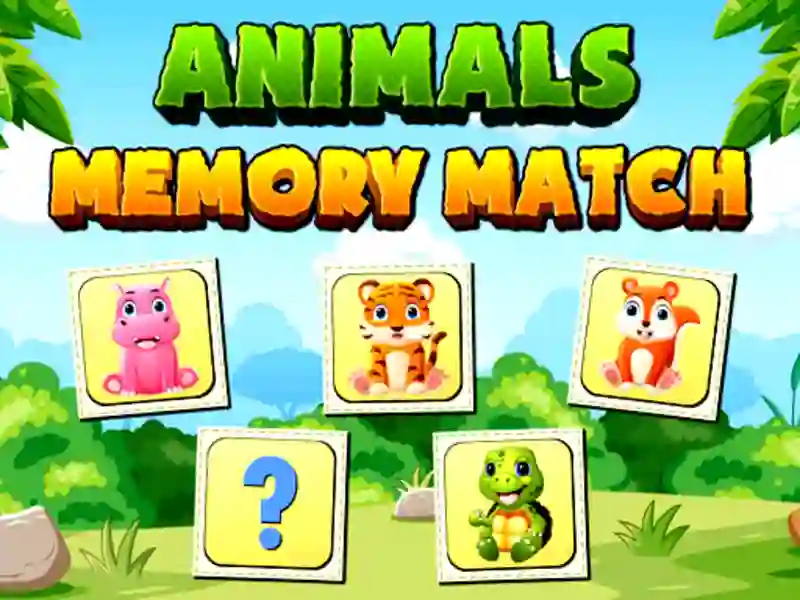 Gêm Animals Memory Match ar-lein