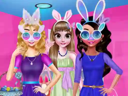 Gêm Funny Easter Girls ar-lein
