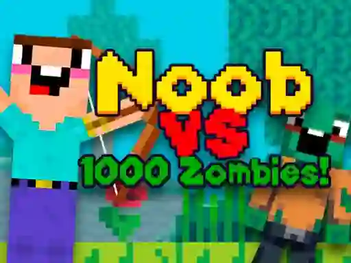 Gêm Noob vs 1000 Zombies ar-lein