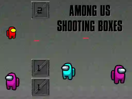 Gêm Among Us Shooting Boxes ar-lein