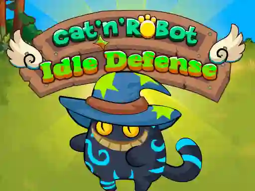 Gêm Cat'n'Robot Idle Defense ar-lein