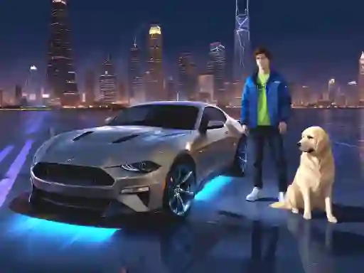 Gêm Mustang City Driver ar-lein