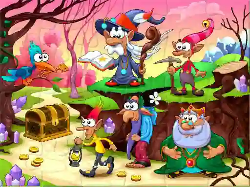 Gêm Fantasy Jigsaw Deluxe ar-lein