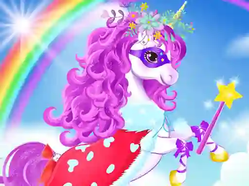 Gêm Baby unicorn dress up ar-lein
