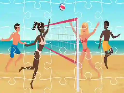 Gêm Beach Volleyball Jigsaw ar-lein