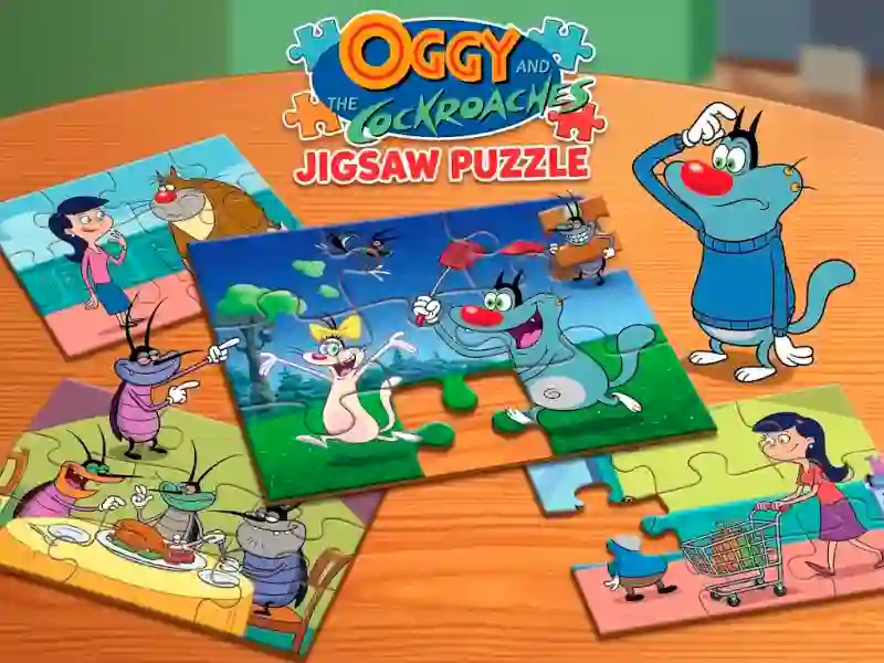 Gêm Oggy and the Cockroaches Jigsaw Puzzle ar-lein