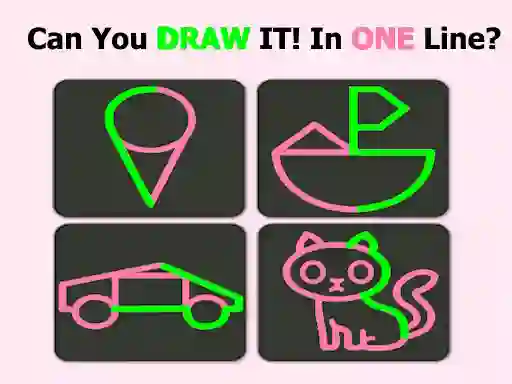 Gêm Brain Test: One Line Draw Puzzle ar-lein
