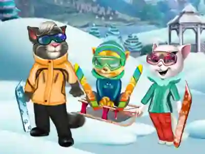 Gêm Cats Winter Fun ar-lein