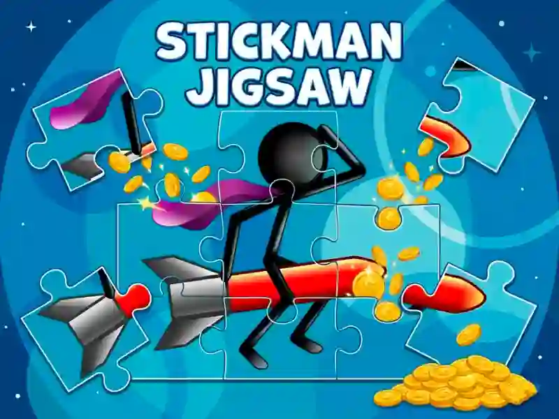 Gêm Stickman Jigsaw ar-lein