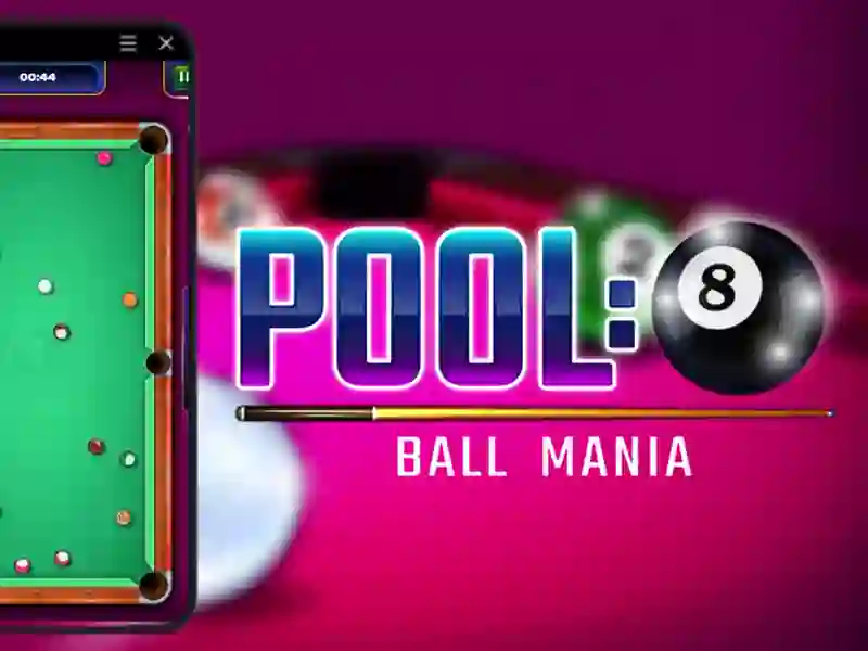 Gêm Pool 8 Ball Mania ar-lein