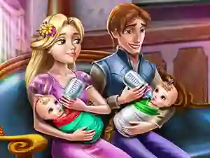 Gêm Rapunzel Twins Family Day ar-lein