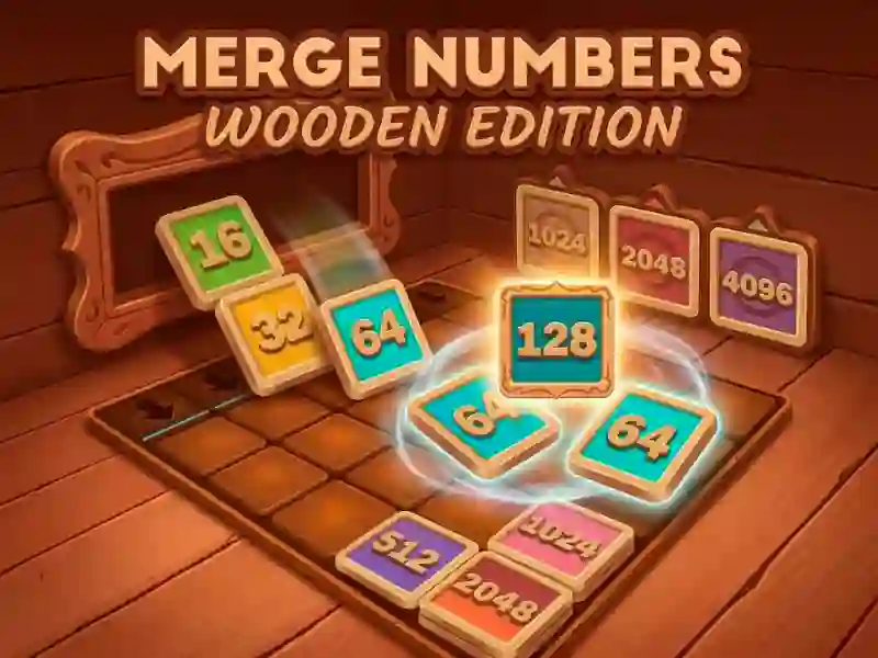 Gêm Merge Numbers Wooden Edition ar-lein