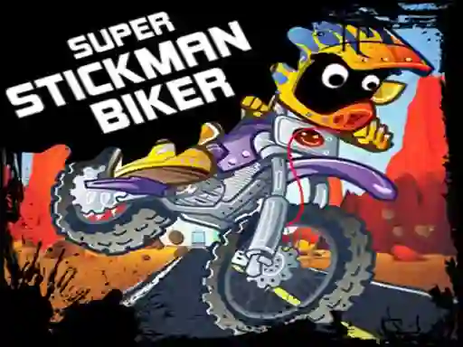 Gêm Super Stickman Biker ar-lein