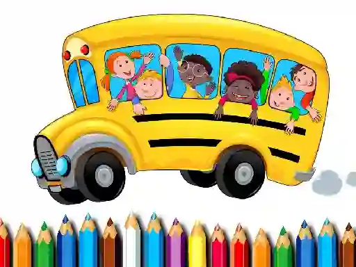 Gêm School Bus Coloring Book ar-lein