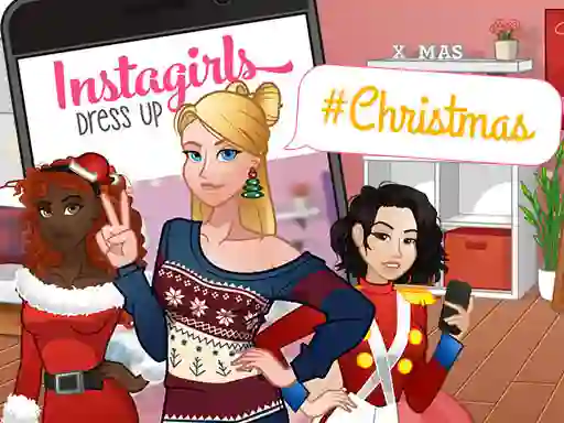 Gêm InstaGirls Christmas Dress Up ar-lein