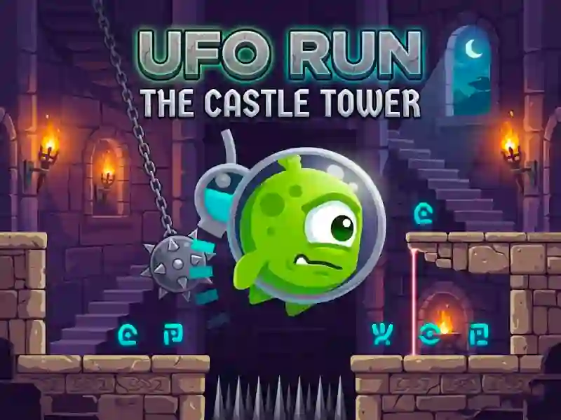 Gêm Ufo Run The castle tower ar-lein
