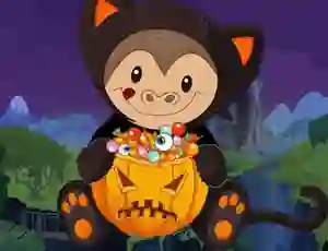 Gêm Halloween Monkey Jumper ar-lein