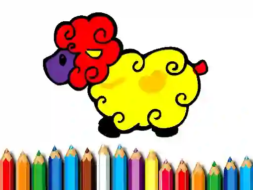 Gêm Baby Sheep Coloring ar-lein