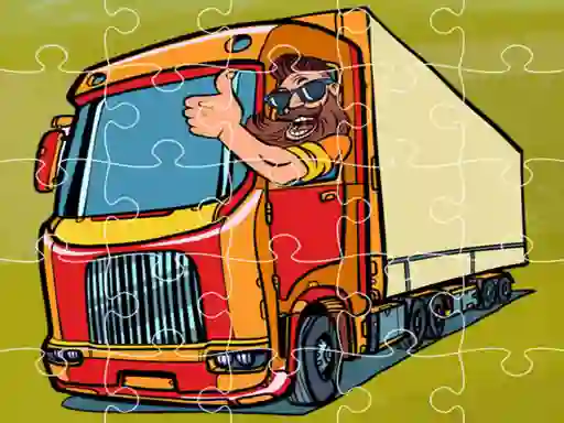 Gêm Semi Trucks Jigsaw ar-lein