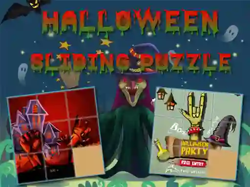 Gêm Halloween Sliding Puzzle ar-lein
